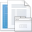 文書やファイルの整理を示唆する抽象的なグラフィック要素。