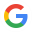 白背景の多色で様式化された文字Gのロゴ。