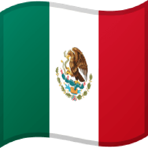 サボテンの上に止まる様式化された鷲と、その下に巻き付く蛇は、メキシコの旗の象徴的な紋章を表しています。